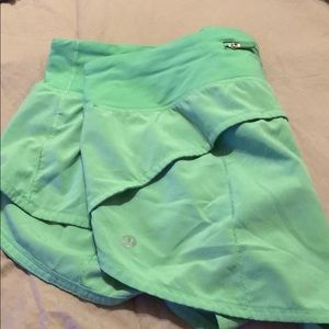 Green lululemon Shorts